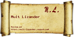 Mult Lizander névjegykártya